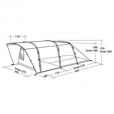 Måttskiss för Easy Camp Palmdale 500