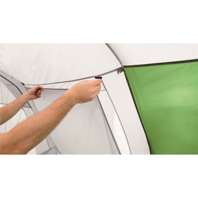 All windows at Easy Camp Palmdale 400 have curtains.