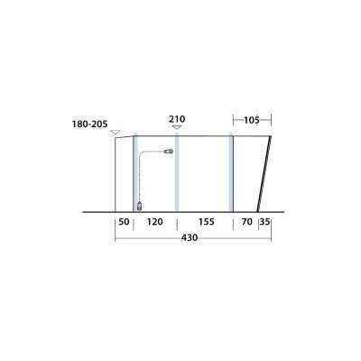 Height sketch Easy Camp Guard Air Car tent