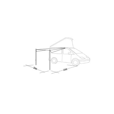 Dimensional sketch Easy Camp Canopy