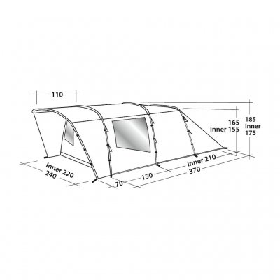 Dimensional sketch for Easy Camp Palmdale 400