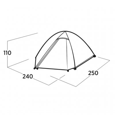 Dimensionale tekening voor Easy Camp Rondane 2 Tent