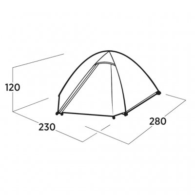 Dimensionale tekening voor Easy Camp Rondane 3 Tent