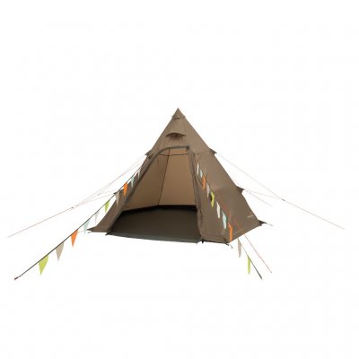 Easy Camp Otra Tipi gezien vanaf de zijkant met de deur open – gemakkelijke toegang en goede ventilatie voor een comfortabele ka