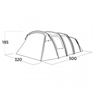 Dimensionale tekening voor Easy Camp Hamra 5