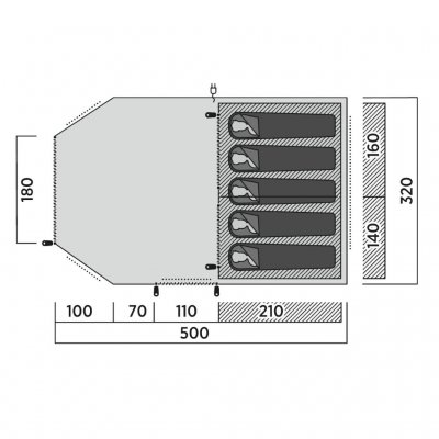 Plattegrond voor Easy Camp Hamra 5