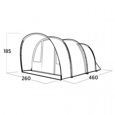 Dimensionale tekening voor Easy Camp Skarvan 4