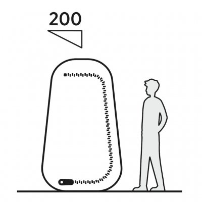 Hoogtetekening voor Easy Camp Vik Toilet Tent