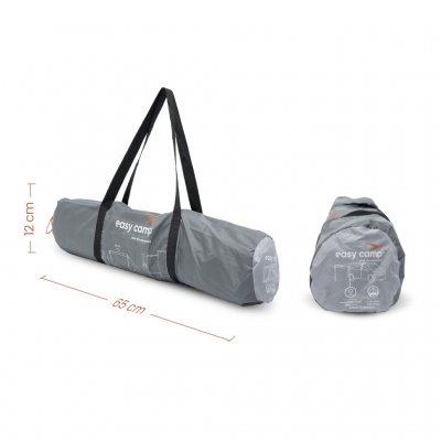 De auto-luifel wordt geleverd in een tas en is zeer gemakkelijk mee te nemen. Perfect om in de zomer achter in de auto te hebben