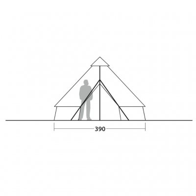 Dimensional sketch for Robens Klondike 6-person tent tent