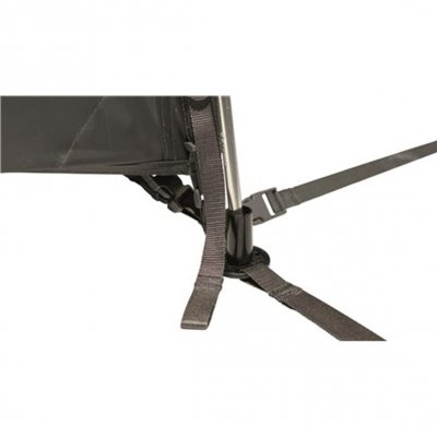 Sturdy adjustable brackets on the tent provides an easy adjustment on uneven ground.