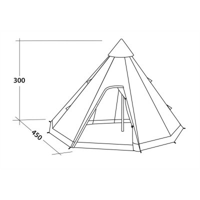 Dimensional sketch Robens Field Base 800 Tipi tent
