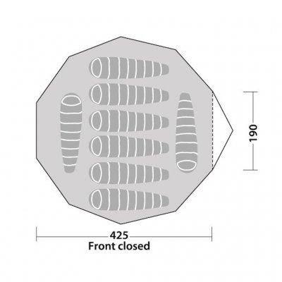 Floor plan for Robens Chinook Ursa Tipi tent.