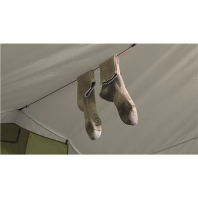 Clothesline in the tent sleeping cabin on Robens Challenger.