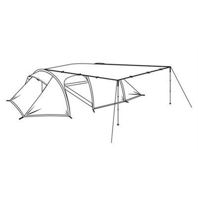 Robens Tarp 4 x 4 m boven tent