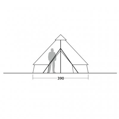 Height sketch for Robens Klondike 6-person tent tent