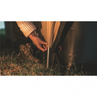 The tent is easy to travel with external pole channels and a ridge.