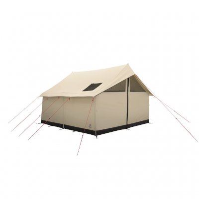 Robens Prospector Castle camp tent with the doors closed.