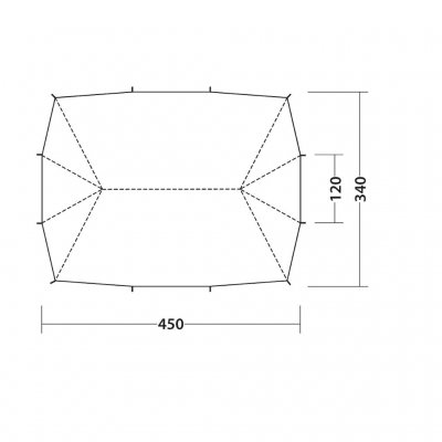 Twin Summit Shelter PRS pavilion/tarp dimensions.