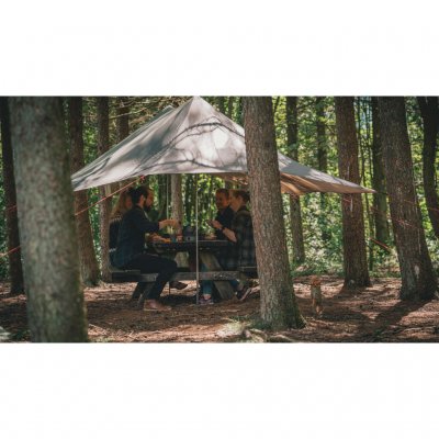 Eat and socialize protected from sun and rain.