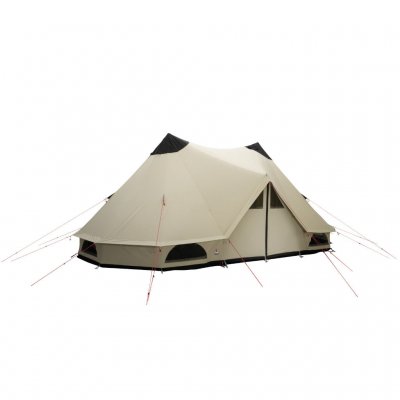 The tipi has a rain-protected entrance which opens in two parts.