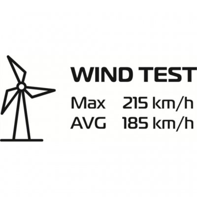 Robens Settler Field Tipi tent has been tested to withstand winds of up to 168 km / h.
