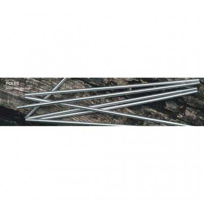 Stabiele aluminiumstokken maken de tent zowel licht als stevig.