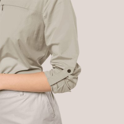 Sleeves can roll up and attach.