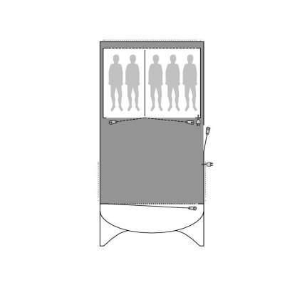 The floor cover goes throughout the Willwood 5 family tent.