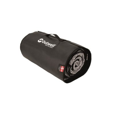 The custom-made tent mat for the Outwell Roseville 6SA family tent is very pack-friendly.
