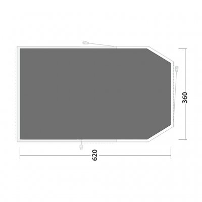 Dimensions of the Outwell Norwood 6 foot print.