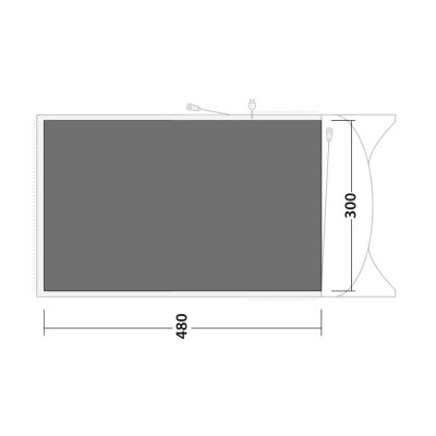 The footprint extends throughout the Greenwood 5 family tent.