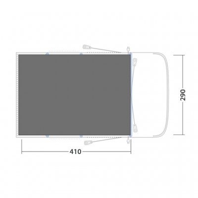 Coverage sketch for Outwell Springville 4SA tent footprint.