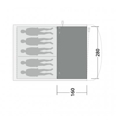 Carpet floor plan for Outwell Ashwood 5
