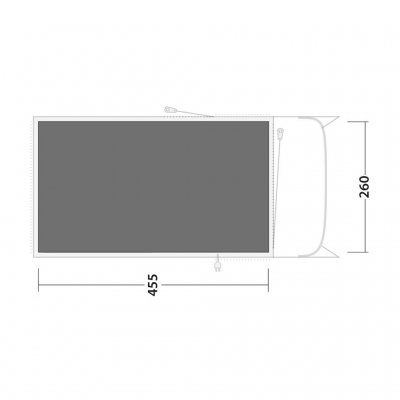 The footprint extends throughout the Greenwood 4 family tent.