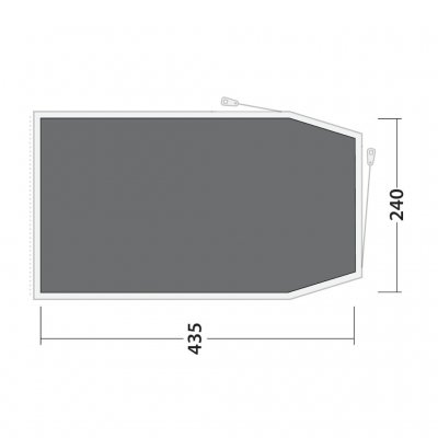 The footprint covers the entire tent.