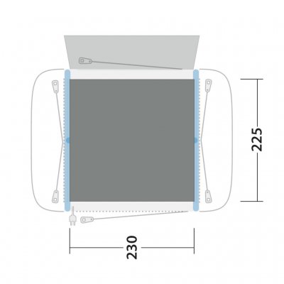 The tent mat covers the entire common room of the Outwell Crossville 250SA