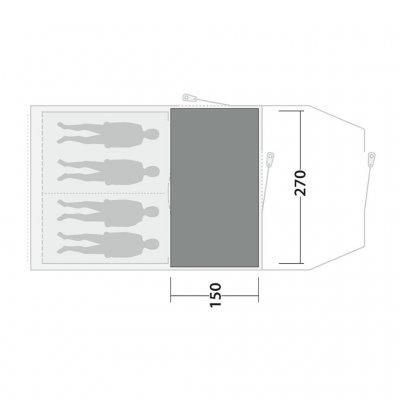 Outwell Cozy Carpet Sacramento 6 Air – Tenttapijt