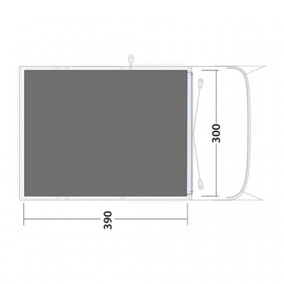 Maattekening voor de Flagstaff / Nashville / Monterey 5 vloerbeschermer.