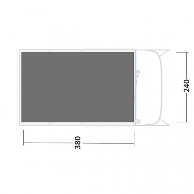 Maattekening voor de Monterey 4 Air vloerbeschermer.