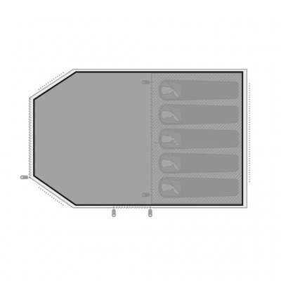 Hoes voor de vloerbescherming voor de Easy Camp Hamra 5 familietent
