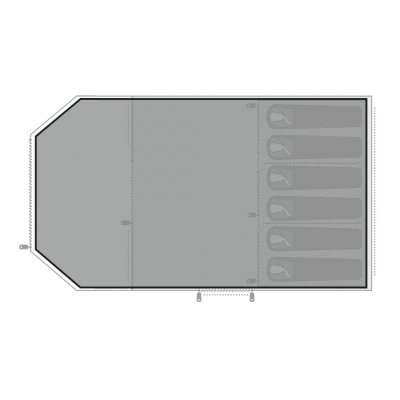 Hoes voor de vloerbescherming voor de Easy Camp Sola 6 familietent
