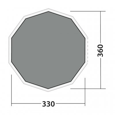 The rug for Robens Klondike covers the entire tent.