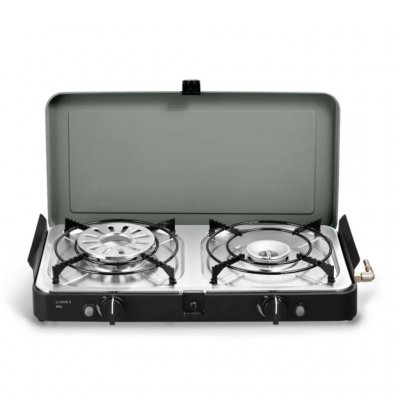 Double burner camping stove.