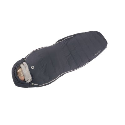 The smart hourglass shape on the sleeping bag makes it easy to lie on the side of the in it.