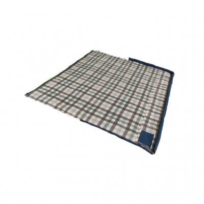Outwell Camper Lux Camping Outer Bag is open and used as a quilt.