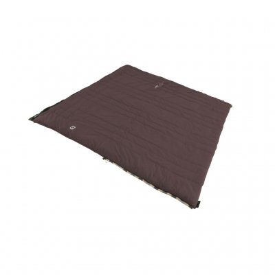 De slaapzak kan volledig worden geopend om er een deken of een dekbed van te maken.