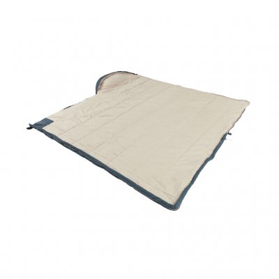 De slaapzak kan geheel worden geopend en als deken worden gebruikt.