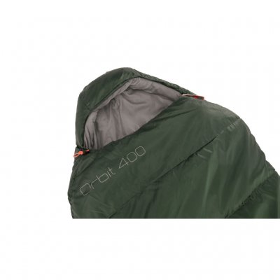Easy Camp Orbit 400 Sleeping Bag with tight hood.