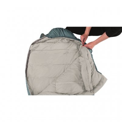 The comfortable inside of the sleeping bag combined with a down filling makes it very comfortable to sleep in.